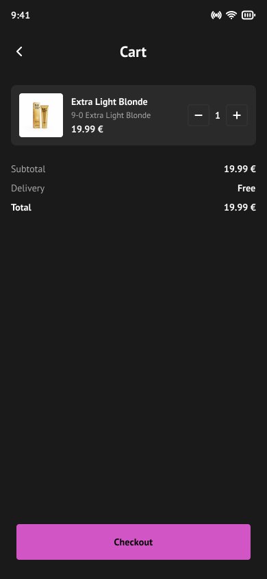 Cart — one refill, with subtotal, free delivery and total